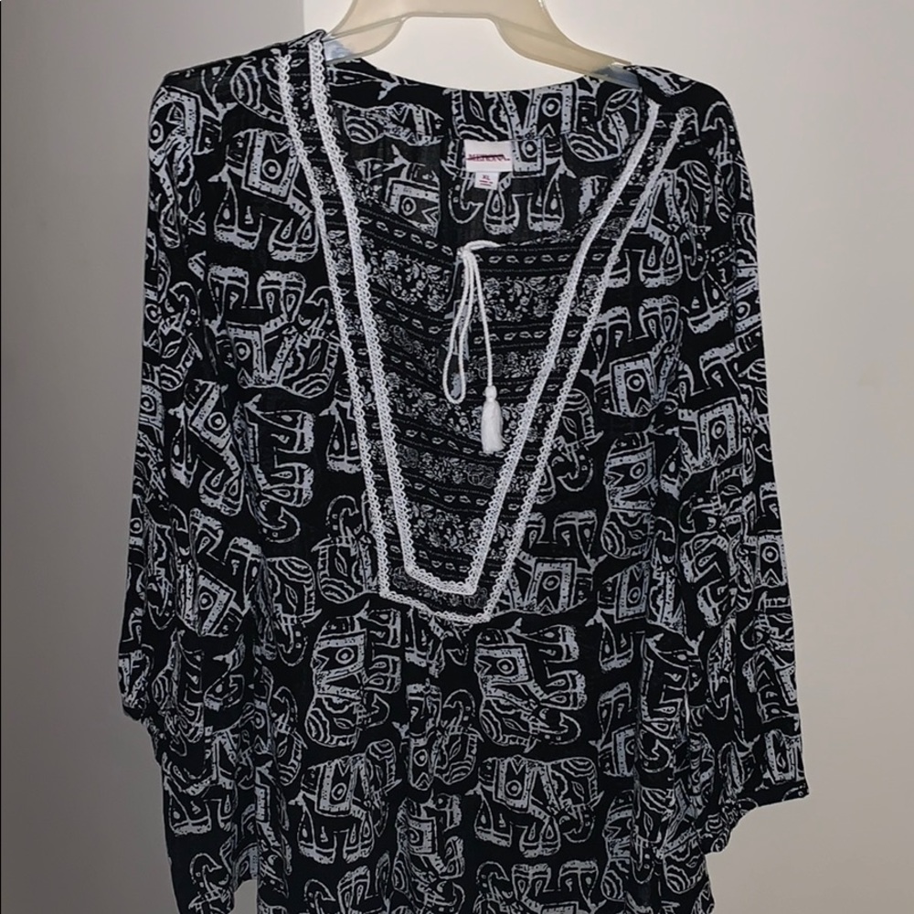 Merona elephant print top